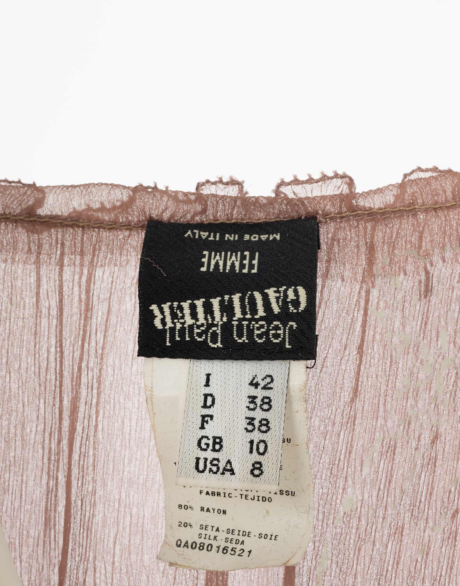 Jean Paul Gaultier - Silk top with '90s ruffles - Image 3