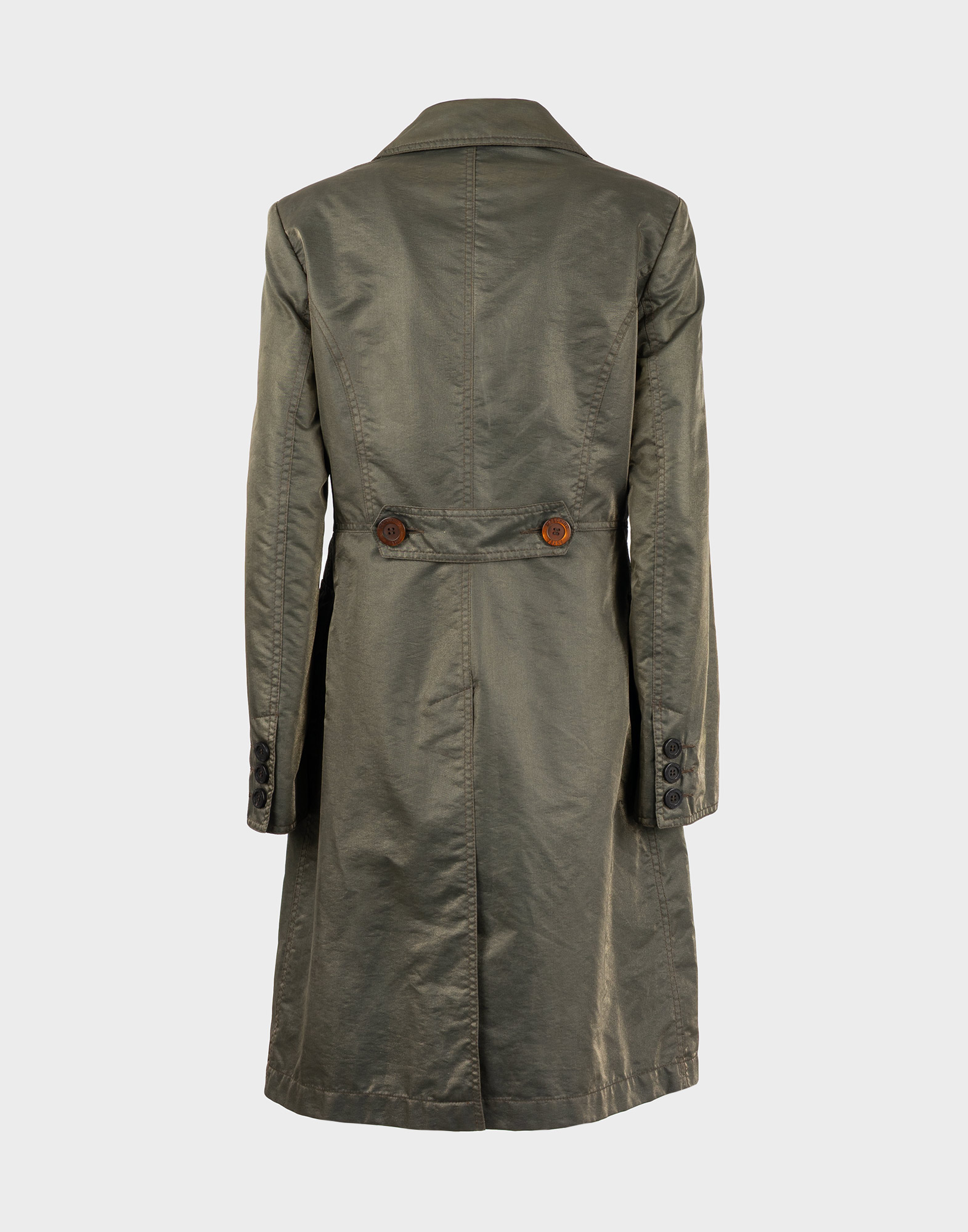 Moschino Jeans - Trench verde metallizzato anni '90 - immagine 2