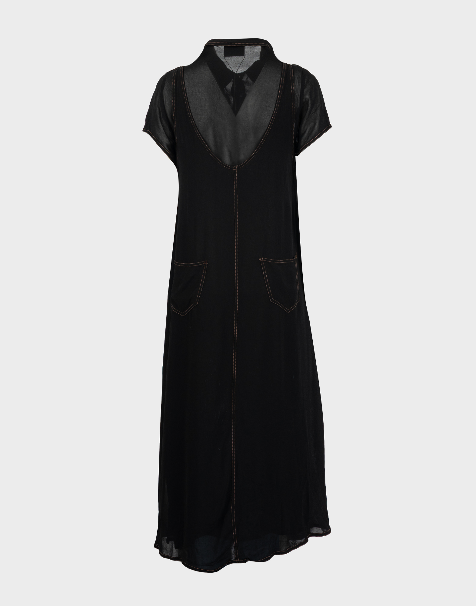 Fendi - 90s black chemise dress - Image 2