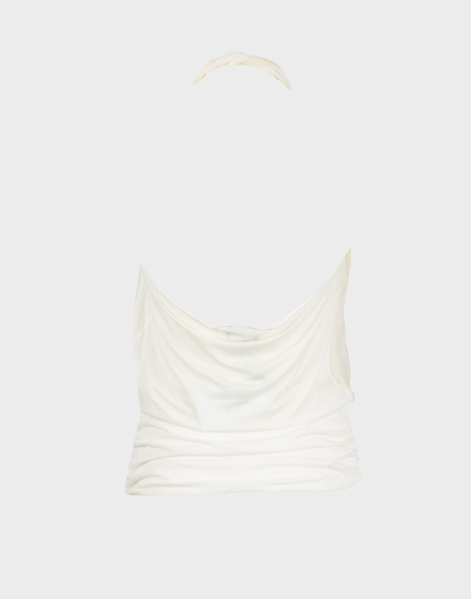 Giorgio Armani - Top halter bianco in seta - immagine 2
