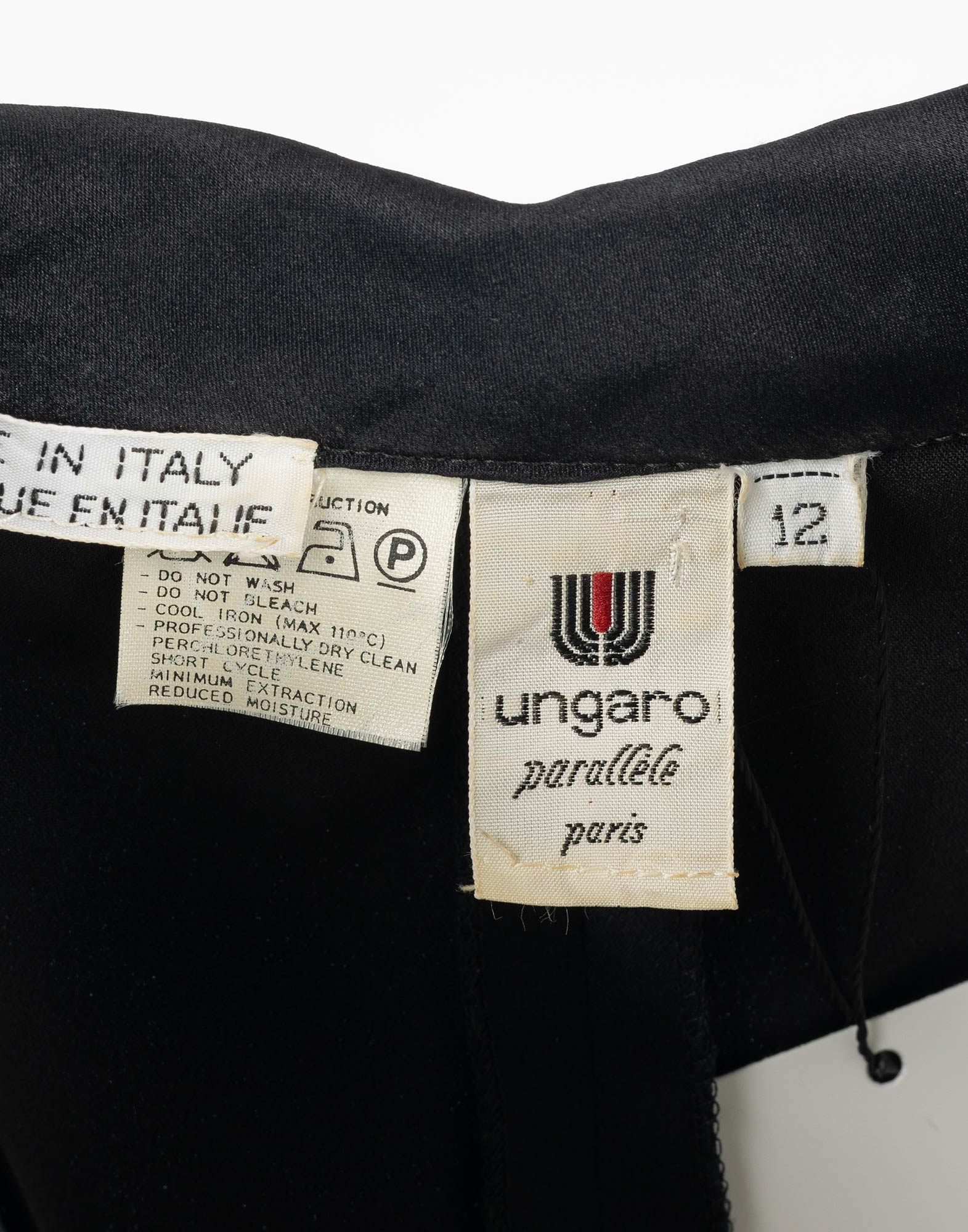 Ungaro - Top nero anni '80 in seta - immagine 3