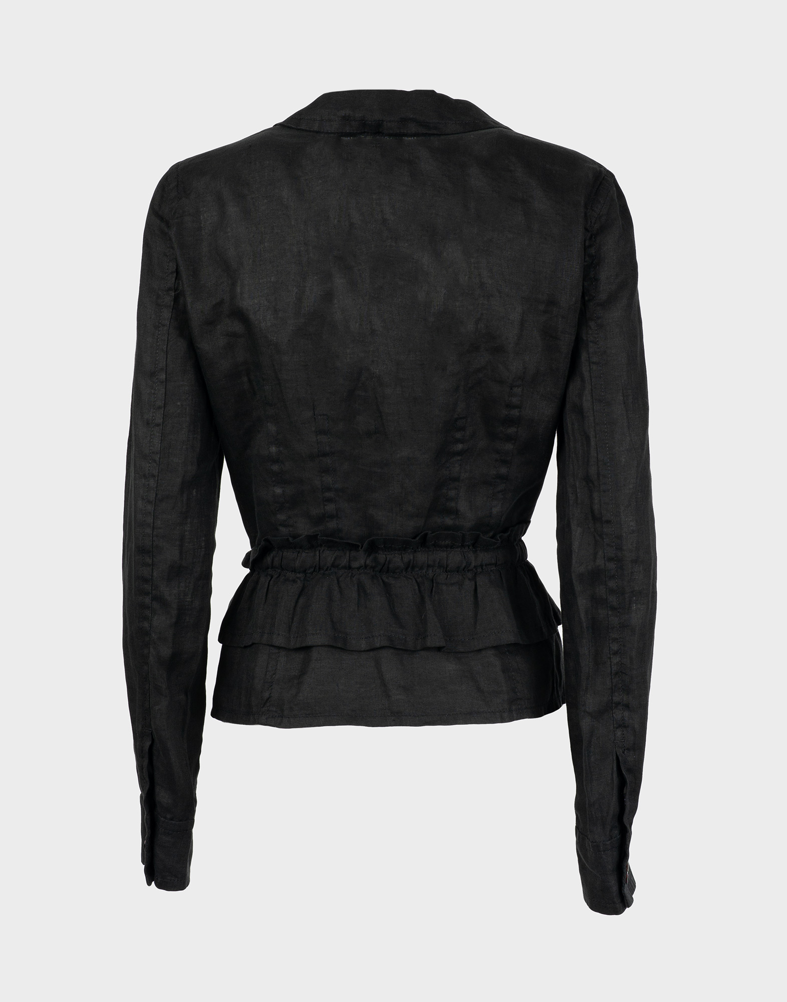 Armani Jeans - Giacca nera in 100% lino anni '90 - immagine 2