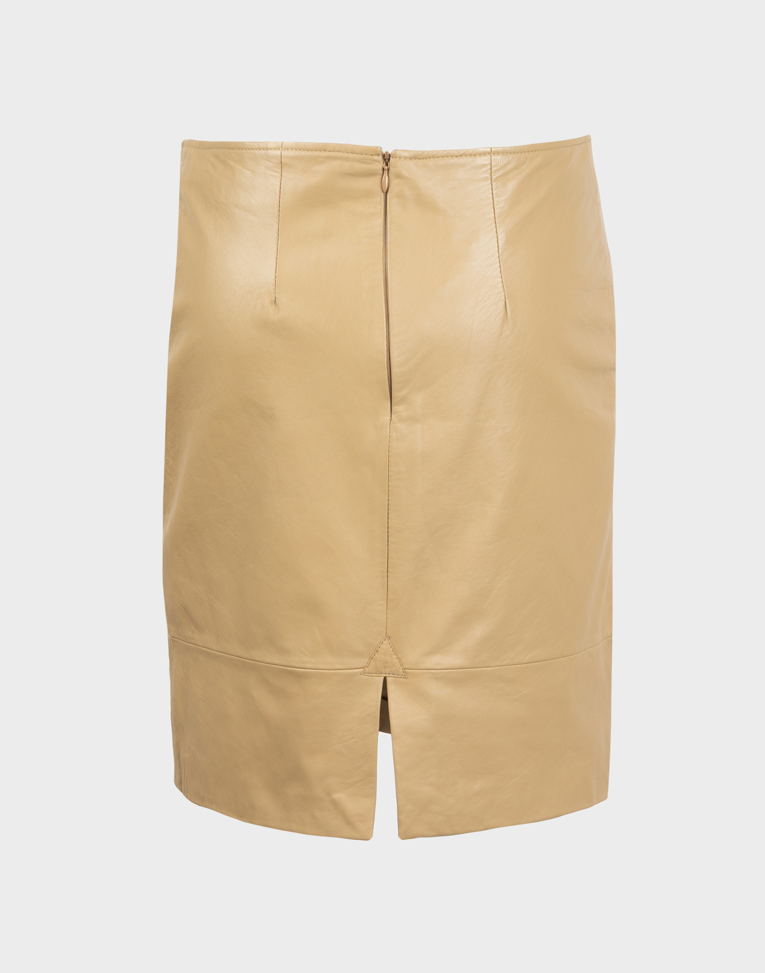 Les Copains - Minigonna beige in pelle 2000 - immagine 2