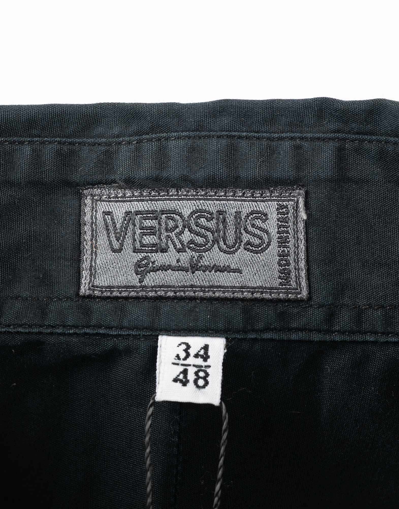 Versus Gianni Versace - Camicia nera in cotone anni '90 - immagine 3
