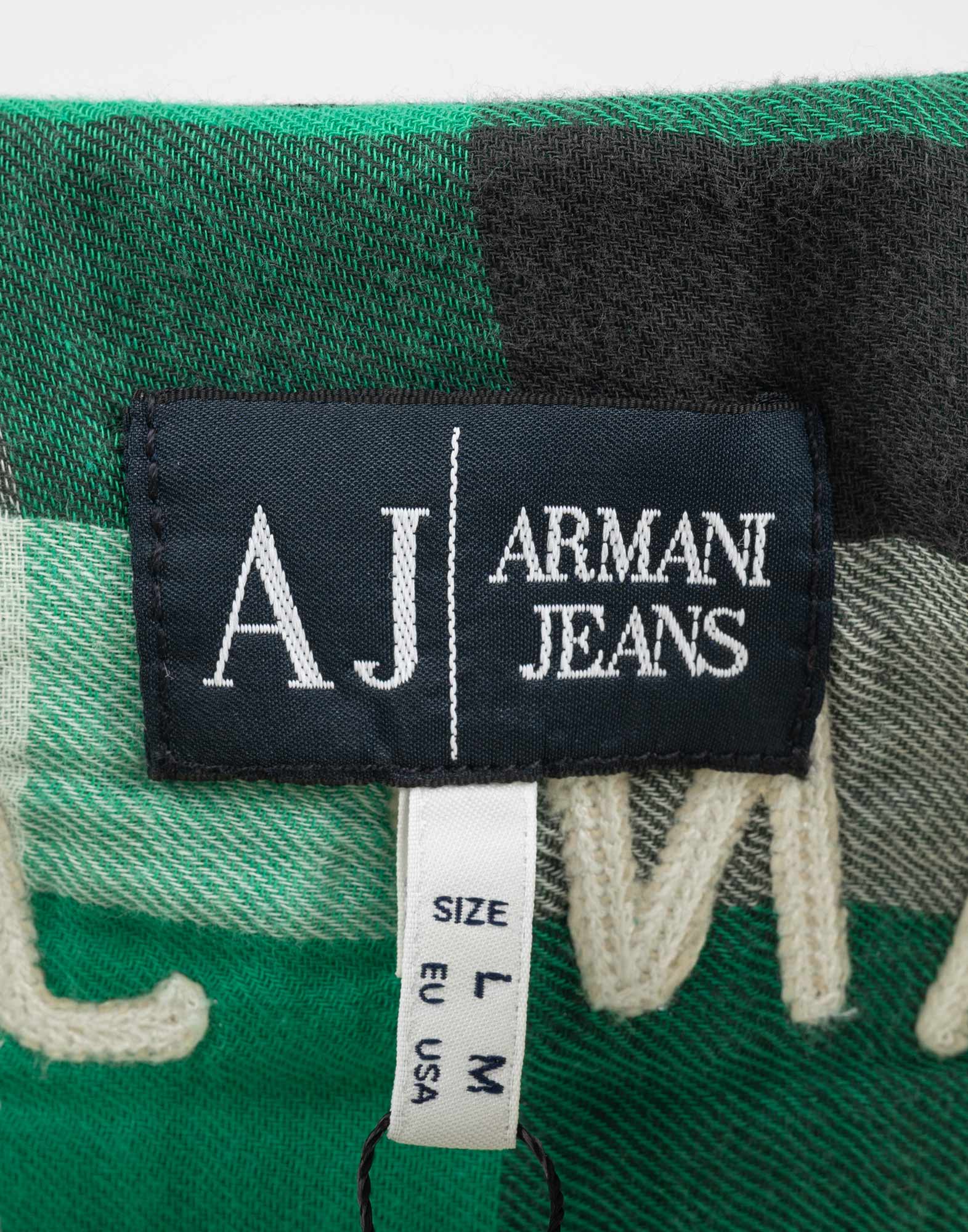 Armani Jeans - Camicia a quadroni verde anni '90 - immagine 3
