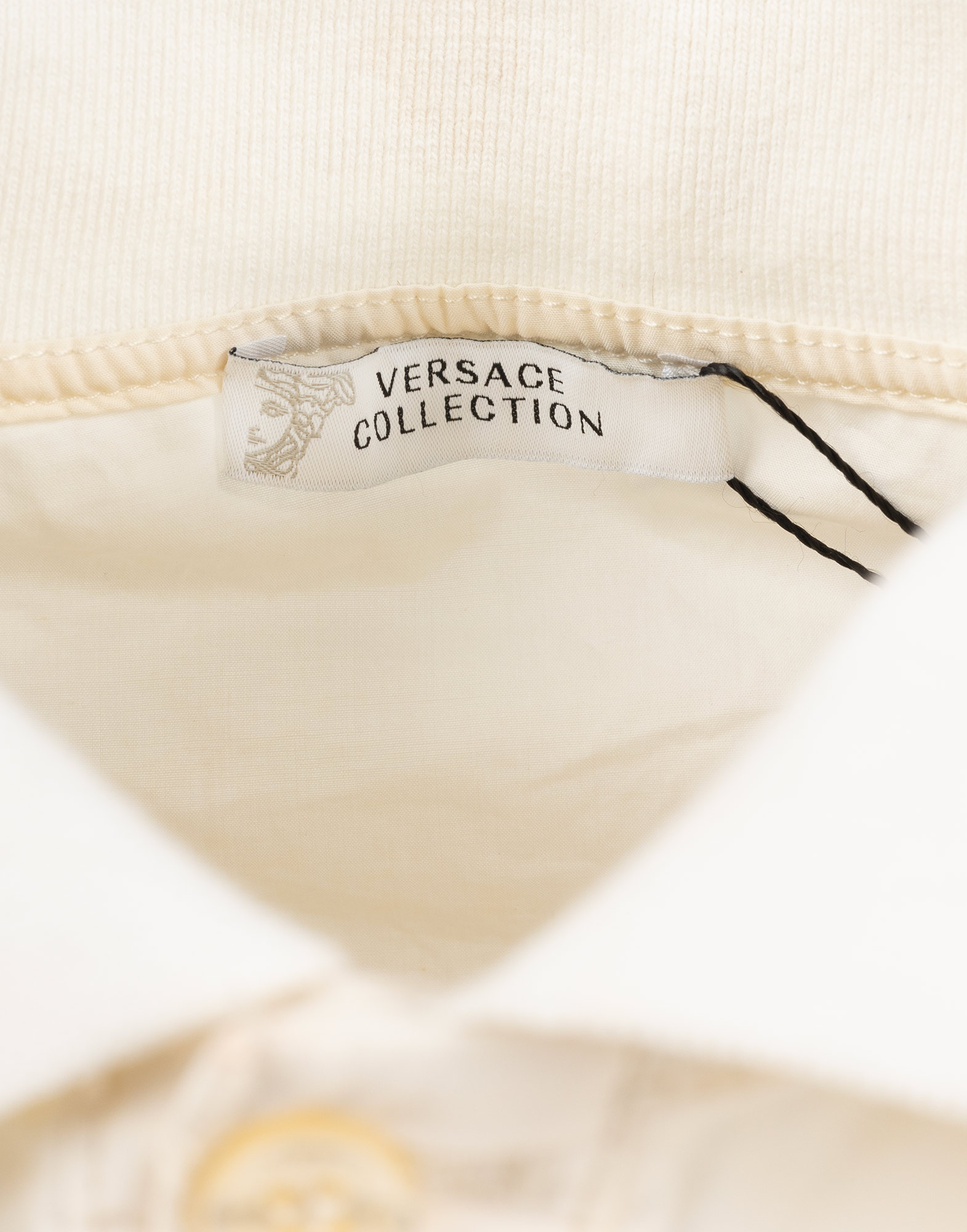 Versace Collection - Ivory cotton polo shirt - Image 3