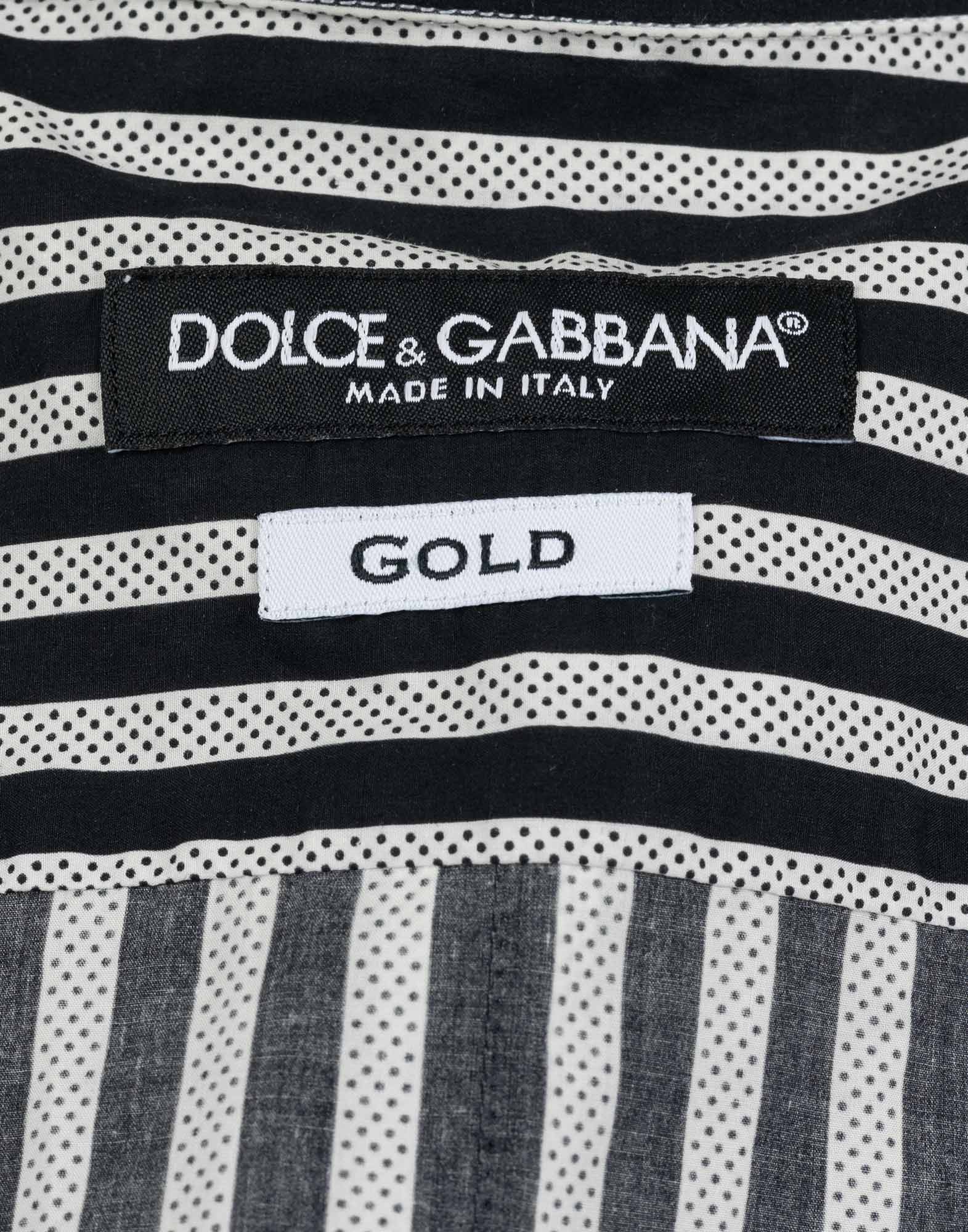Dolce e Gabbana - Camicia a righe bianca e nera - immagine 3