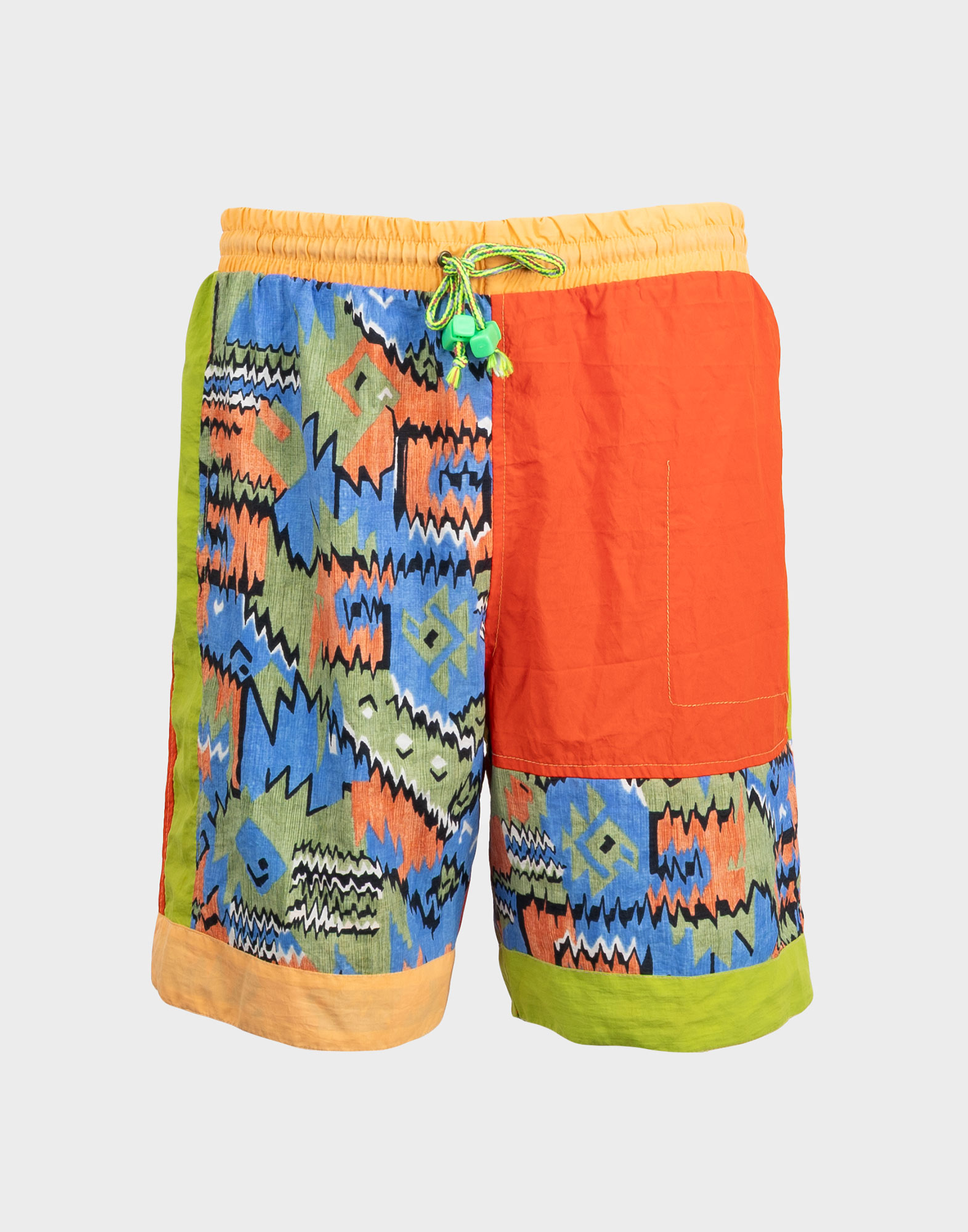 pantaloncino estivo valentino swimwear con fantasia multicolore, chiusura con coulisse