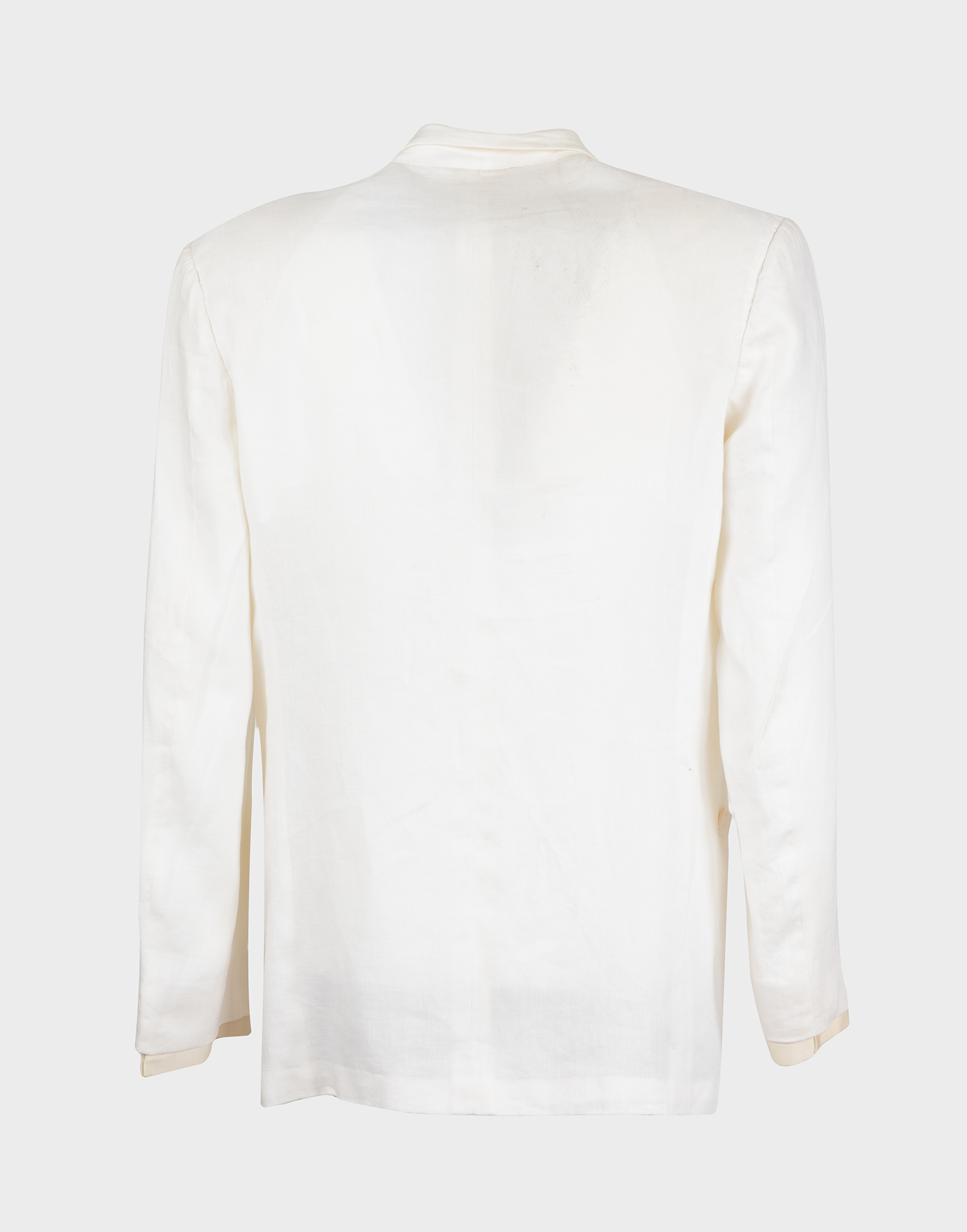 Gianni Versace - '80s white linen tuxedo blazer - Image 2