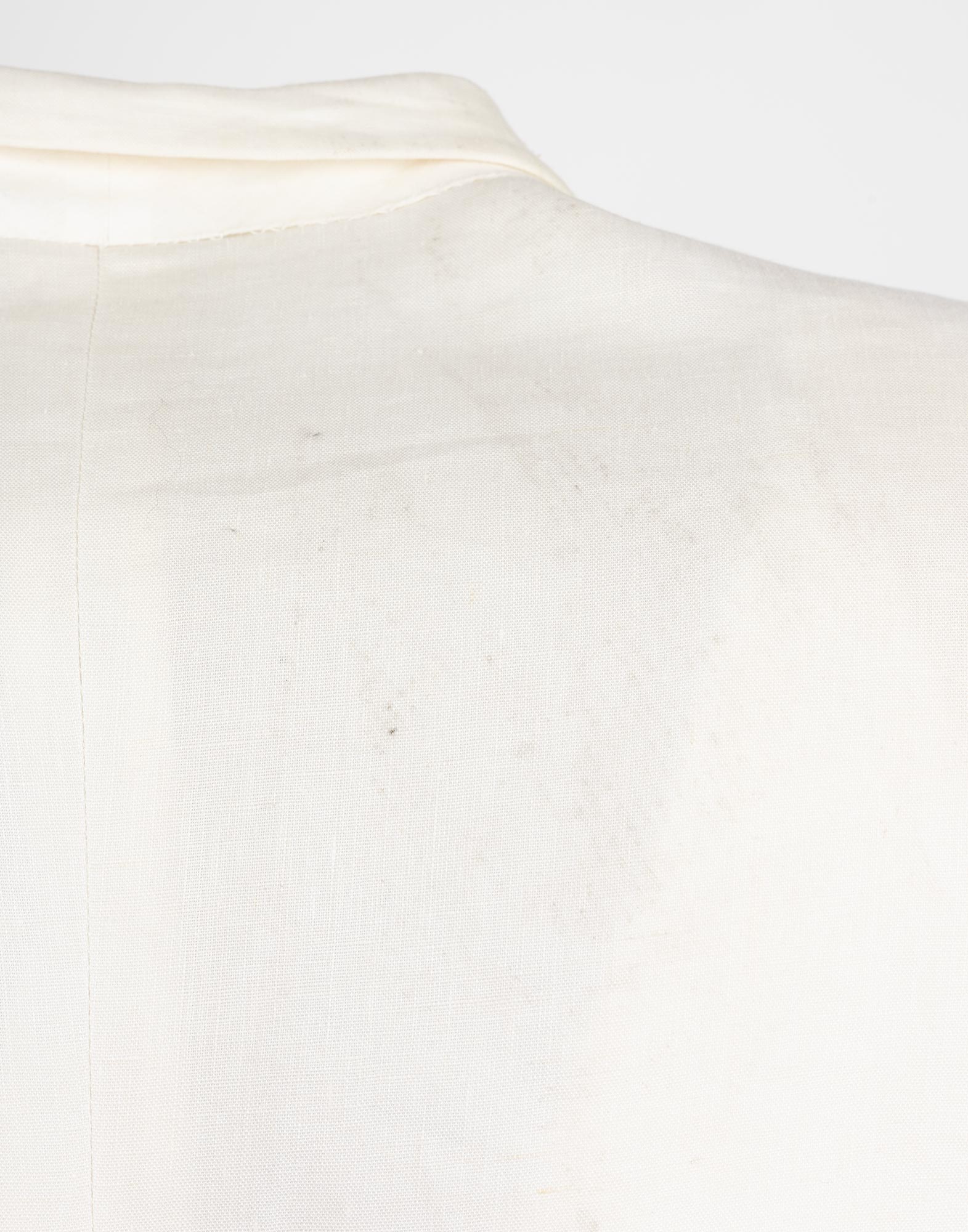 Gianni Versace - '80s white linen tuxedo blazer - Image 3