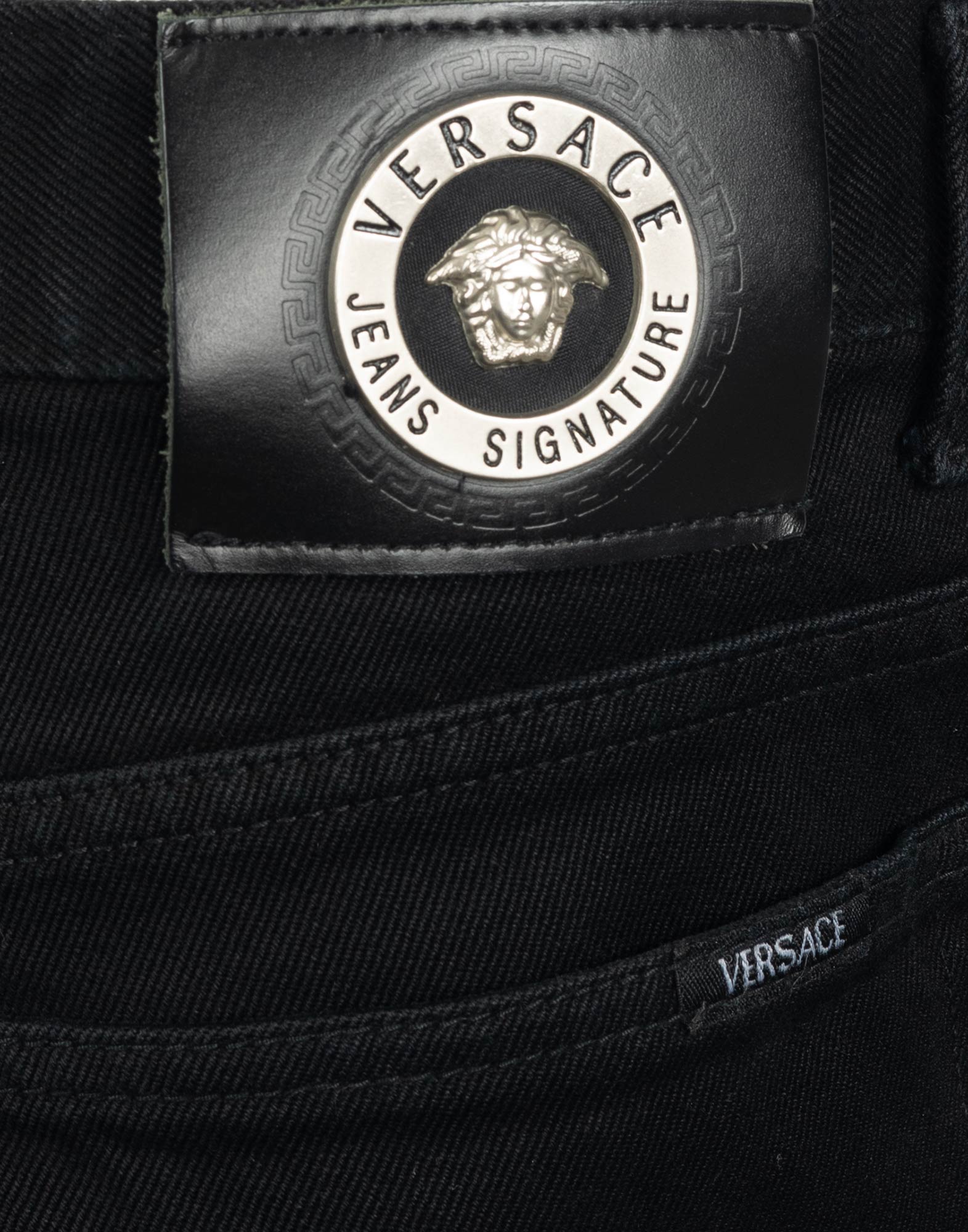 Versace - Black regular fit pants - Image 3
